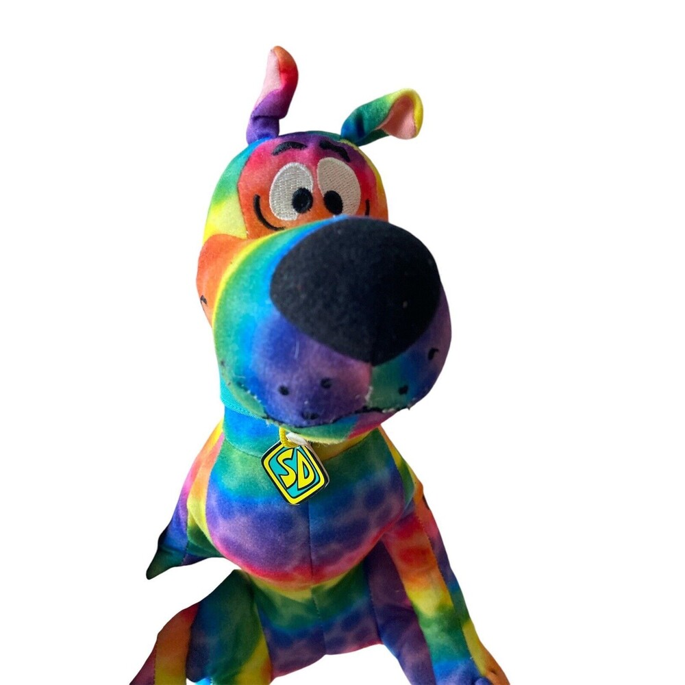 SCOOBY DOO Rare Tie‎ Dye 12" Sitting Plush Toy Factory - Picture 5 of 11